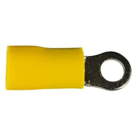 Midwest Fastener Ring Terminal, 10 AWG, Plastic Insulated, 15 PK 69963